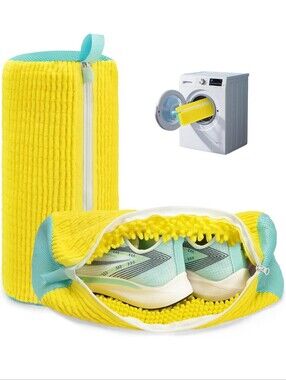Teletrogy Chenille Shoe Washing Bag Set With Adjustable Shoes Trees New